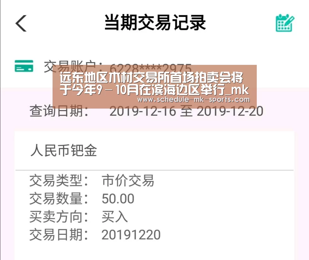 远东地区木材交易所首场拍卖会将于今年9－10月在滨海边区举行